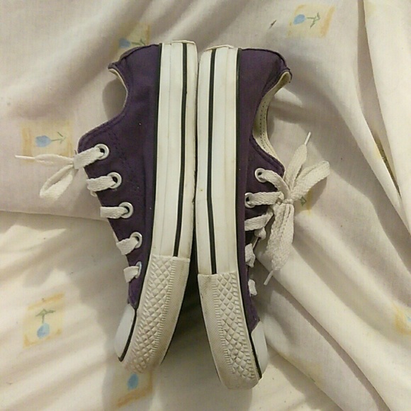 Convers All Star Purple Lace Up Sneakers - Picture 3 of 5